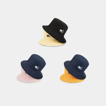 Iyi İş Çift taraflı 2 renkli Basit Balıkçı Şapka (erkekler ve kadınlar) güneş şapkası Normal Boy Güneşlik Tüm Maç Saf pamuklu Kumaş
