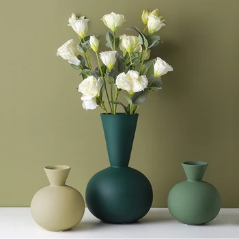 Morandi minimalist İskandinav ıns tarzı seramik vazo iç yumuşak dekorasyon süslemeleri, çiçek düzenleme vazo süslemeleri