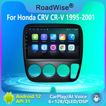 Roadwsie 8 + 256 Android 12 Araba Radyo Honda CRV İçin CR-V CR V 1995-2001 Multimedya Carplay 4G Wıfı GPS DVD 2din Autoradio Stereo