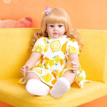 60cm Reborn Bebek Kız Bez Vücut Güzel Prenses Yürümeye Başlayan Gerçekçi Yeniden Doğmuş oyuncak bebekler Kızlar için Reborn Boneca Bebekler Çocuk için