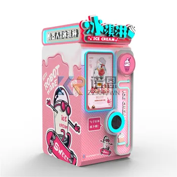 Endüstriyel Ticari Yumuşak Hizmet dondurma yapma makinesi Sikke ve Fatura İşletilen Dondurma İçecek otomatı