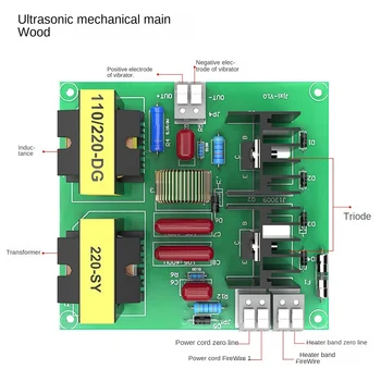 Ultrasonik Temizleyici sürücü devre kartı 150W + 2X40KHz 50W Titreşim Kafası Araba Yıkama Temizleme Makinesi(DG2 220V)