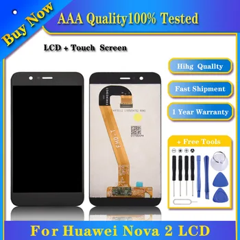 100 % Test Edilmiş Orijinal Ekran Için Huawei Nova 2 Lcd dokunmatik ekranlı sayısallaştırıcı grup Çerçeve Değiştirme İle Telefon Parçaları