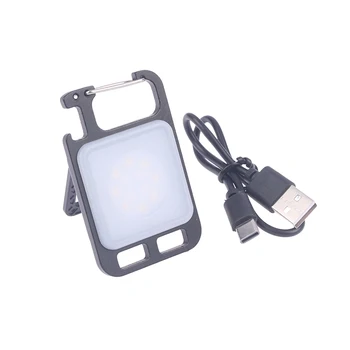 Mini Parlama COB ışıklı anahtarlık USB Şarj Acil Durum Lambaları Güçlü Manyetik Onarım Çalışmaları Açık Kamp El Feneri
