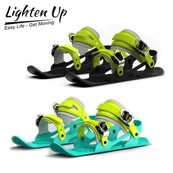 LightenUp Mini Kayak Paten Açık Kızak Kar Kurulu Kayak Botları Kayak Ayakkabıları Birleştirmek Paten Kayaklar İle Taşınabilir Kayak Ayakkabıları Kar Kurulu