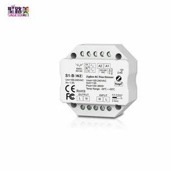 S1-B (WZ)ZİGBEE AC triyak ayarlı kısıcı tuya app APP RF İtme Dim kontrol AC110V-220V 150W-360W 1ch kanal denetleyicisi için led lamba ışığı