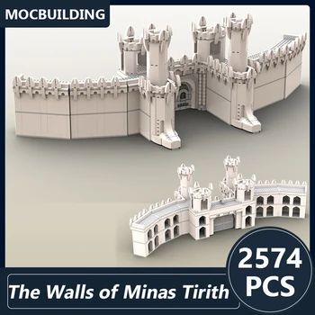 Duvarları Minas Tirith Modeli Moc Yapı Taşları DIY Monte Tuğla Kale Mimari Serisi Ekran Oyuncaklar Hediyeler 2574 ADET