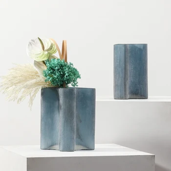 Koyu Oturma Odası Vazo Ev Estetik Shabby Chic İskandinav Tarzı Teraryum Çiçek Vazo Ikebana Lüks Deco Chambre seramik karo
