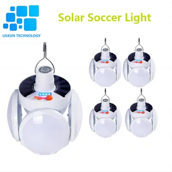 Güneş futbol ışıkları açık kamp USB şarj edilebilir yanıp sönen acil durum ışıkları