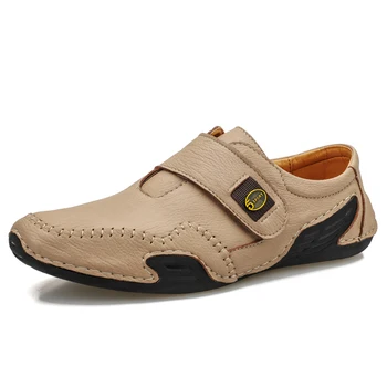 Erkek Spor Ayakkabı rahat erkek hakiki deri ayakkabı erkek Bot Ayakkabı Mokasen Loafer'lar Slip-on Sürüş Marka Tasarımcı Ayakkabı Büyük Boy 48