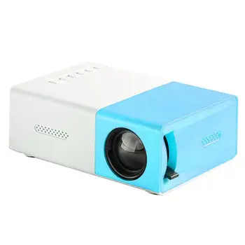 Taşınabilir Projektör Telefon Projektörleri Açık 1080P Kablosuz Video Projektör Ev Sineması İçin Mavi Ve Beyaz