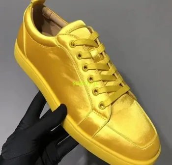 2023 Marka Beertola Akın Moda erkek Sneakers Flats Alt Dantel-Up Kırmızı taban ayakkabı Yürüyüş günlük erkek ayakkabısı Özel Renk