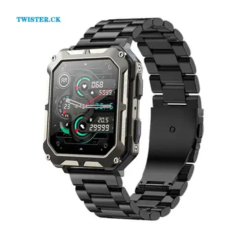 C20 Pro akıllı saat Erkekler İçin 1.83 İnç Bluetooth uyumlu Müzik Çağrı Açık Spor Spor Smartwatch