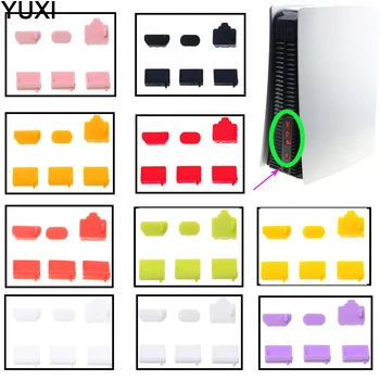 YUXİ 10 silikon renkler Konak Toz Fişleri Seti USB RJ45 HDMI uyumlu Arayüzü Anti-tozluk için PS5 PS4 PS3 Oyun Konsolları