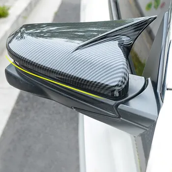 Civic 2016-2019 İçin Honda için Dikiz aynası Kapağı Ayna Kapağı Boynuz Şekli ABS Parlak Siyah Yan ayna kapağı Dikiz Kapakları