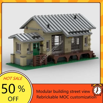 1176 ADET Demiryolu döken Modüler MOC Yaratıcı sokak görünümü Modeli Yapı Taşları Mimari DIY Eğitim Montaj Modeli Oyuncaklar Hediyeler