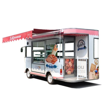 3.2 m Uzun Elektrikli mobil gıda satış arabası, Logo Baskılı unlu mamul kamyonu gıda kamyoneti