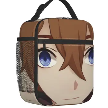 Childe Genshin Darbe Termal Yalıtımlı Öğle Yemeği Çantaları Kadın Anime Oyunu Yeniden Kullanılabilir yemek taşıma çantası Açık Piknik için yiyecek saklama kutusu