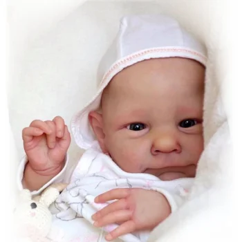 19 İnç Yeniden Doğmuş Bebek Kiti Sınırlı Sayıda Ava Vinil Bebek Vücut ve Gözler Sertifikası Yumuşak Dokunuşlu Boyanmamış Bitmemiş Bebek Parçaları