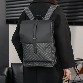 2023 Yeni Moda erkek Sırt Çantası Seyahat Çantası Lüks Marka Tasarım Büyük kapasiteli okul sırt çantası PU deri sırt çantası omuzdan askili çanta