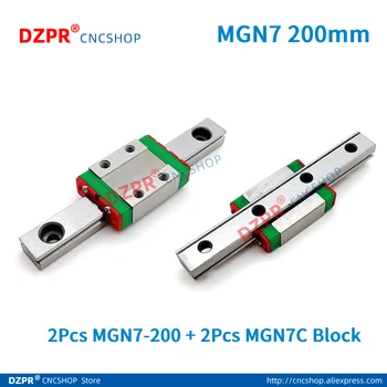 lineer ray kılavuzları MGN7-L 200mm MGN7C lineer blok taşıma minyatür doğrusal hareket kılavuzu CNC Hızlı teslimat