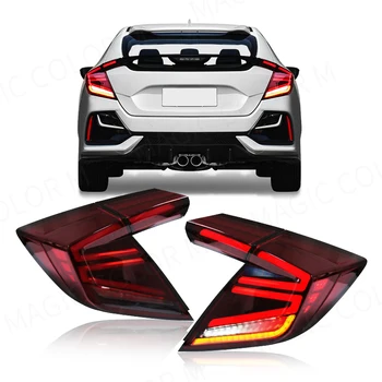 Honda Civic İçin kuyruk Lambası 10th Hatchback 2016 2017 2018 2019 2020 2021 Dinamik Sıralı Dönüş Sinyal Lambası Arka Fren Lambası DRL