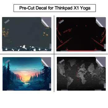 Anti Scratch Önceden Kesilmiş DIY Baskılı çıkartma Cilt Laptop Kapak Filmi için Lenovo Thinkpad X1 Yoga 2022 2021 Gen 7 6 5 4th 3rd 2