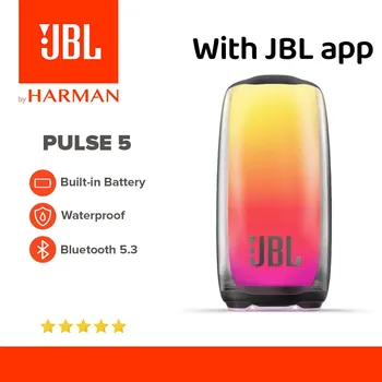 Orijinal JBL Darbe 5 Bluetooth Hoparlör, USB C Şarj, IP67 Toz Geçirmez, Su Geçirmez, Çok Renkli LED, Koaksiyel 2 Yönlü Hoparlör