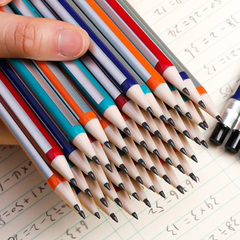 1/2 adet Taşınabilir 2B Otomatik Kalemler 2.0 mm Mekanik Kurşun Kalem Kalemtıraş ile Çocuklar Hediye Kawaii Kırtasiye Okul Ofis için