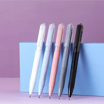 Hızlı Kuru Basın Jel Kalem Seti 5 adet / kutu Yazma İmza Tükenmez Kalem 0.5 mm Siyah Mürekkep Nötr Jel Kalem Çocuk