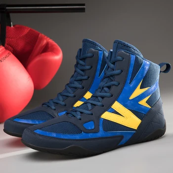 Profesyonel Örgü Nefes Güreş boks ayakkabıları Erkekler ve Kadınlar için 35-46 Eğitim boks ayakkabıları Erkekler için güreş ayakkabısı