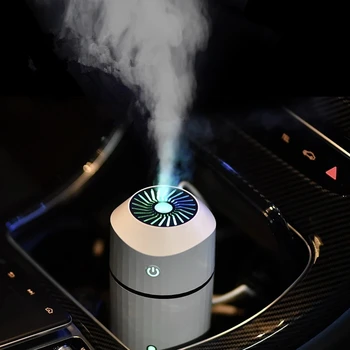 320 ml ultrasonik araba nemlendirici yaratıcı Lecai fincan USB Aroma difüzör hava arındırmak nemlendirici ile 7 renk gece ışık