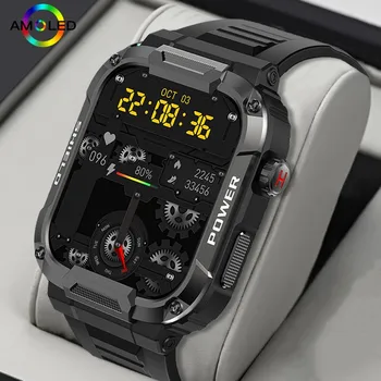 Akıllı saat MK66 Men1. 85 İnç Büyük Pil Spor İzci Özel Arama Kalp Hızı IP68 Su Geçirmez Bluetooth Çağrı Spor Smartwatch
