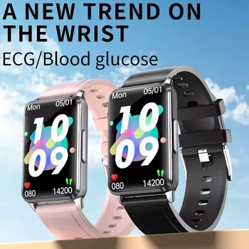 2023 Yeni akıllı saat EP02 Kan Şekeri Kalp Hızı Kan Basıncı Sağlık Monitörü Spor Smartwatch Erkekler Kadınlar Bilezik Sıcak En İyi