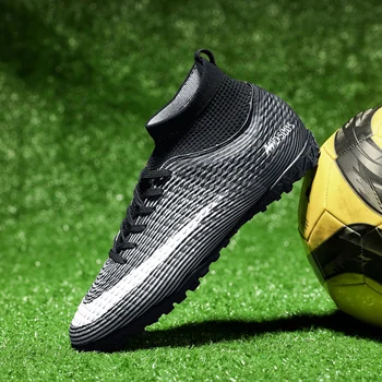 Neymar Futsal futbol ayakkabıları Klasik Kaliteli Açık futbol kramponları Toptan Eğitim Sneakers TF AG Unisex Chuteira Cleat Çocuk