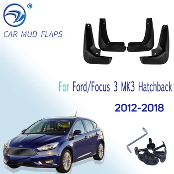 Araba Çamur Flaps Çamurluklar Çamurluklar Splash Muhafızları Çamurluk Aksesuarları Ford / Odak 3 MK3 Hatchback 2012-2018