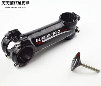 Superlogic karbon fiber alüminyum alaşım kök bisiklet aksesuarları bisiklet parçaları 60-120mm üst kapağı ile kulaklık
