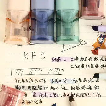 Renkli Taşınabilir Vurgulayıcı Kalem Öğrenci Suluboya Resim Sanatı Kırtasiye Japon Tarzı Kawaii Okul Malzemeleri Hediyeler