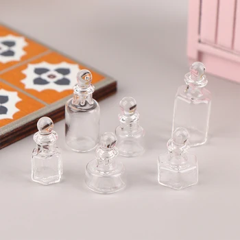 1 Adet 1: 12 Evcilik Minyatür Retro Cam Kavanoz Mini Cam Kavanoz DIY Aksesuarları Dollhouse Dekorasyon Aksesuarları