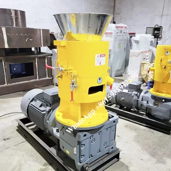 Ahşap pelet makinesi CE Düz Kalıp Maun AB Çam Talaş Biyokütle Saman Yakıt granül değirmen Makinesi