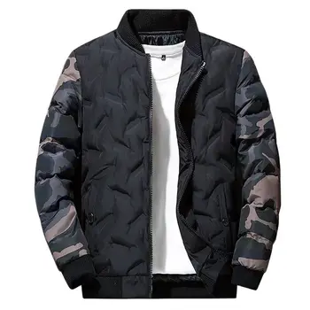 2023 Erkek kışlık ceketler Palto Kabanlar Giyim Kamuflaj Bombacı Ceket erkek Rüzgarlık Kalın Sıcak Erkek Parkas Askeri-h