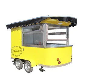510 cm uzunluk Ücretsiz kargo Gıda Arabaları Mobil Paslanmaz Çelik sosisli sandviç Arabası imtiyaz treyleri çekilebilir Gıda Römork