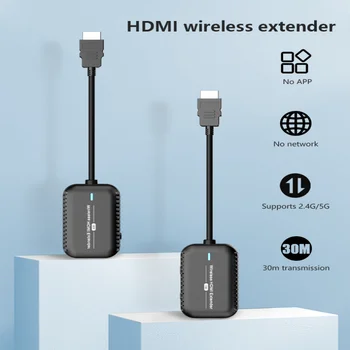 Kablosuz HDMI Verici ve Alıcı Sadece Dizüstü PC için Tasarlanmış Tak Oyna Kablosuz HDMI Dongle Adaptörü HDTV Projektöre