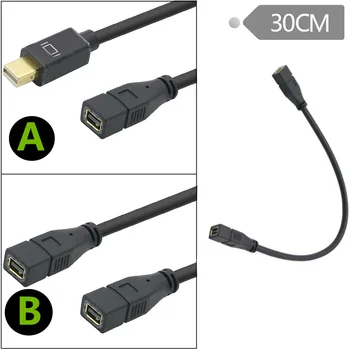 Mini DisplayPort 1.2 Video Uzatma Kablosu F / F-HBR2 destekli Mini DisplayPort 4k-Mini DP Uzatma Kablosu 0,3 M