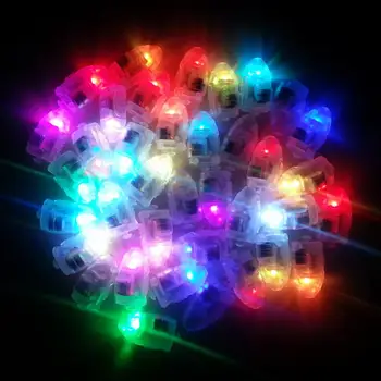 Renkli küçük LED ışıkları ampuller kağıt balon fener dekor dahili pil için düğün doğum günü parti aydınlatması ışık