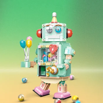 2023 Yeni Yaratıcı Gacha Yumurta Komik Robot Monte Parçacık Yapı Taşları Parti Oyunu Kız erkek Noel Hediyeleri Çocuklar Yetişkin Oyuncaklar Kawaii