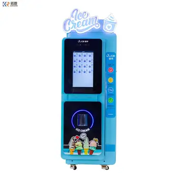 Otomatik Yumuşak dondurma otomatı Makinesi Jetonlu dondurulmuş gıda otomatı