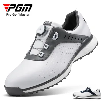 PGM Erkekler golf ayakkabıları Topuzu Ayakabı Anti-yan Kayma Su Geçirmez erkek Patlamış Mısır Yumuşak Taban spor ayakkabı Sneakers XZ244