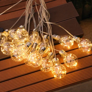 Açık asılı LED güneş ışıkları IP44 su geçirmez 30 ampuller için parti bahçe ev veranda kamp dekor güneş lamba ampulü