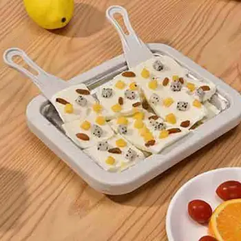 Yaz Mini Ev Kızarmış Yoğurt Makinesi dondurma yapma makinesi soğutucu levha Hızlı Kalıplama DIY Buz Fritöz Meyve Püresi İçin Sabit Tatlı G5O3